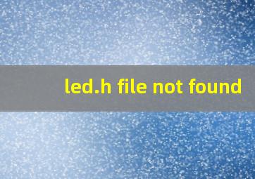 led.h file not found